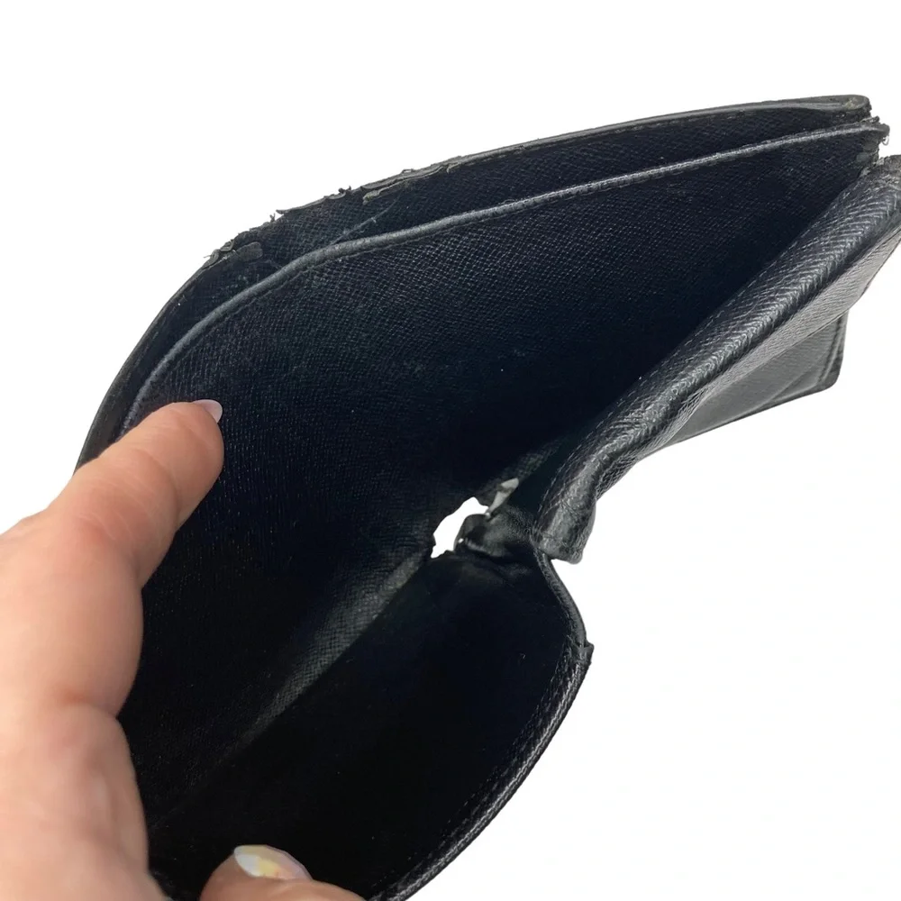 Authentic Louis Vuitton Black Epi Leather Men’s Unisex Bifold Marco Wallet_8